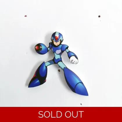 Mega Man X pin badge